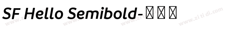 SF Hello Semibold字体转换